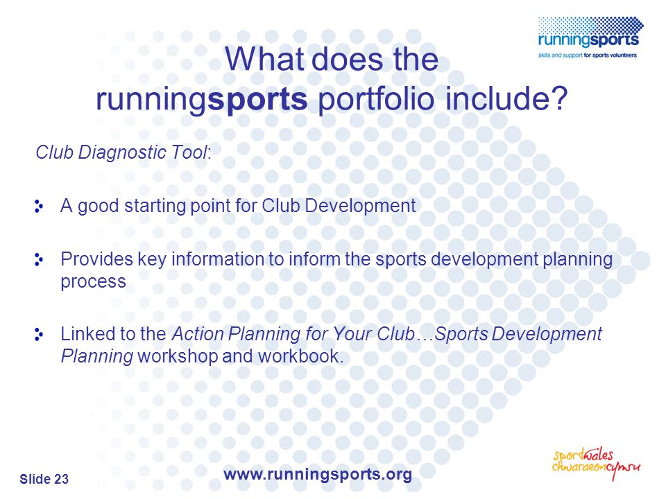 Slide 23 What does the runningsports portfolio include.