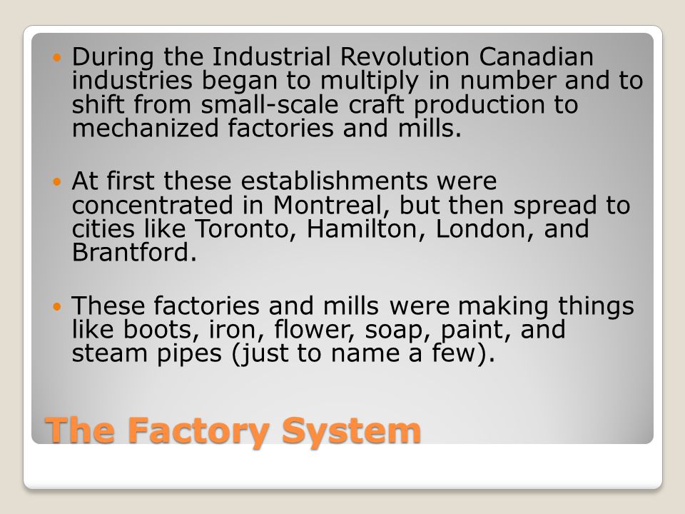 the industrial revolution major shift of the industrial revolution major shift of