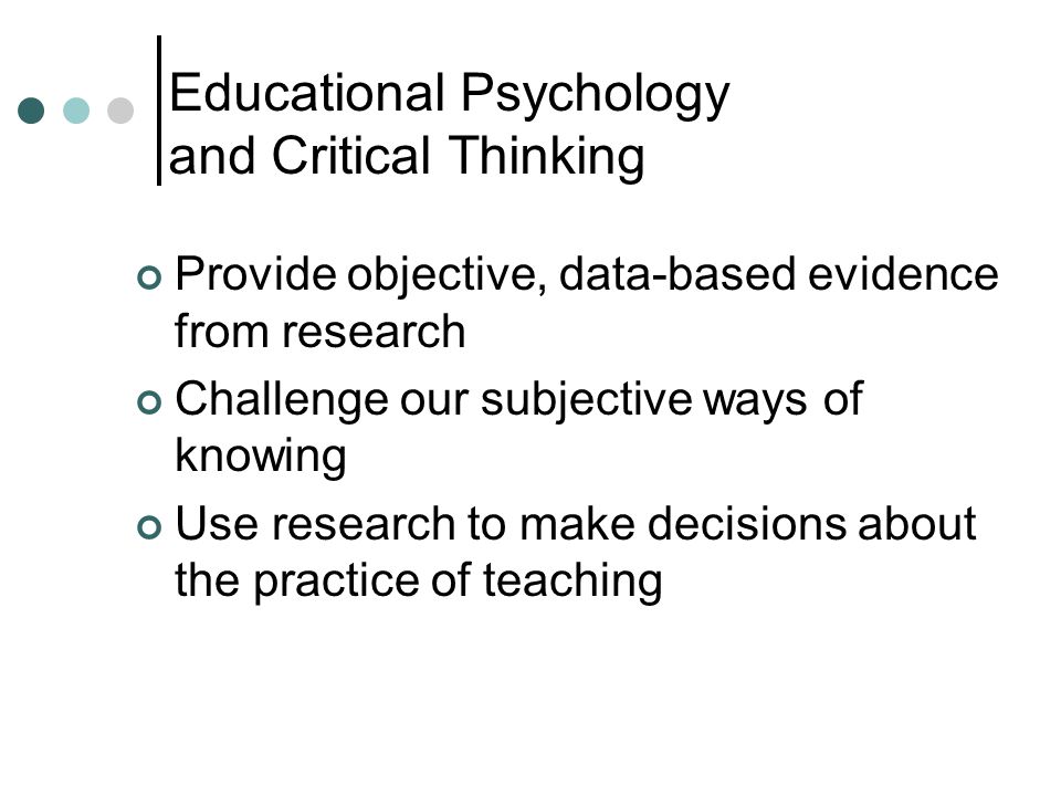 Psychology Critical Thinking