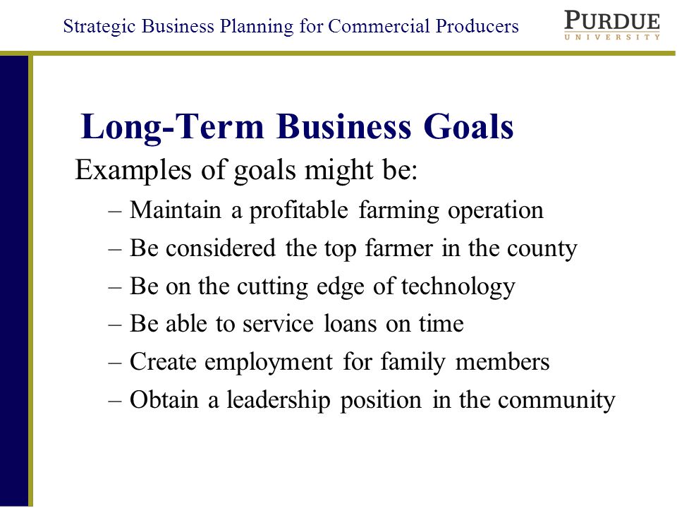 examples of long term goals