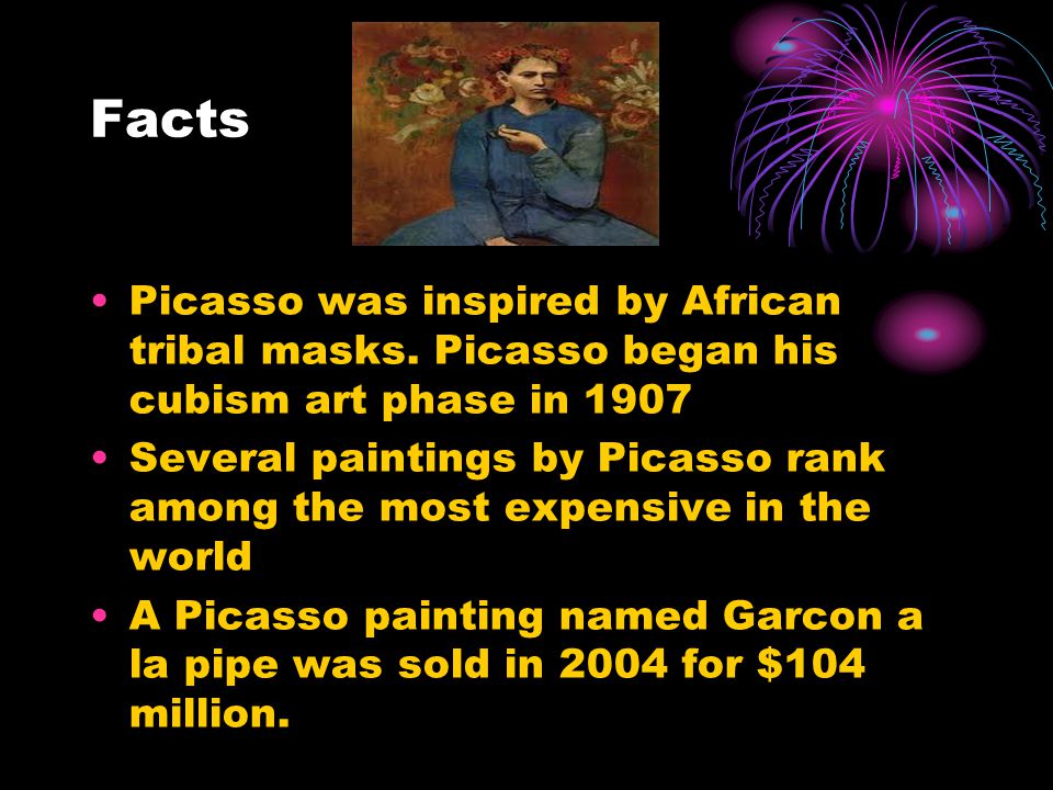 Facts Picasso was inspired by African tribal masks.