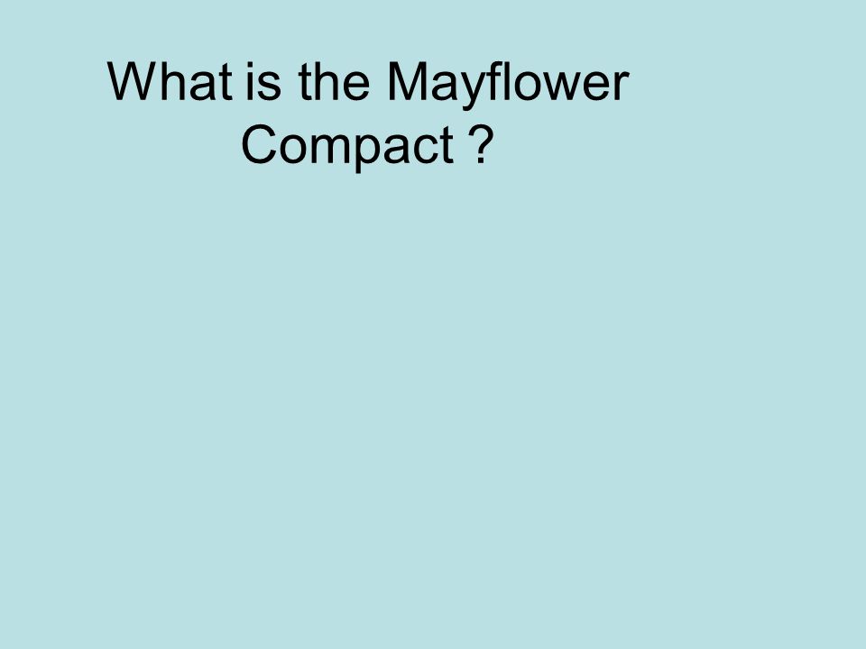 What is the Mayflower Compact