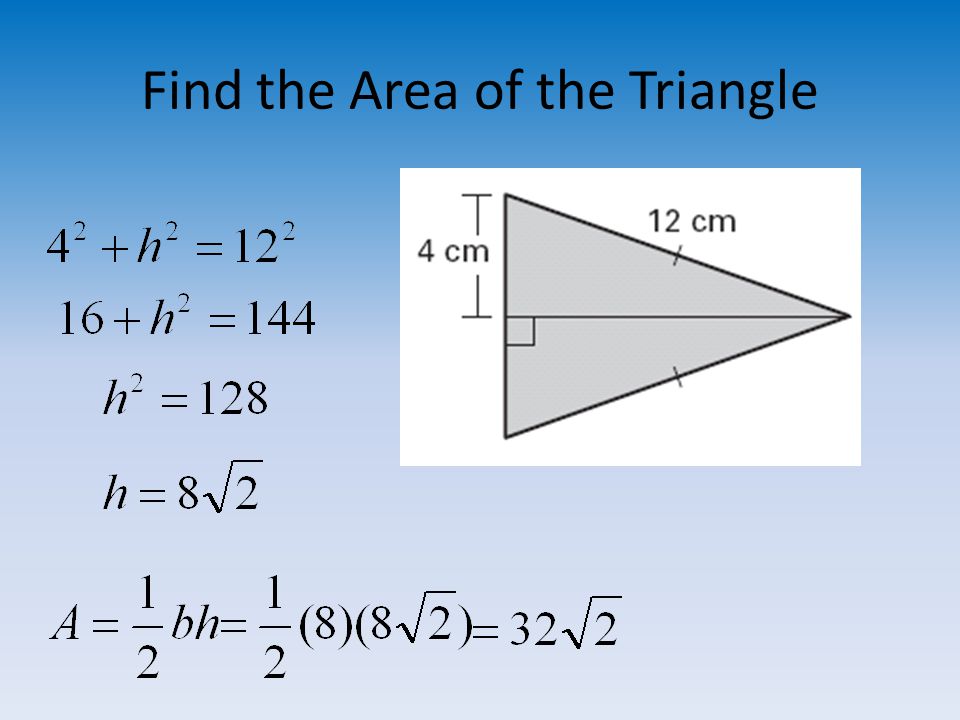 Find the Area of the Triangle