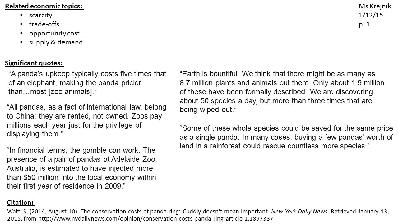 Watt, S. (2014, August 10). The conservation costs of panda-ring: Cuddly doesn t mean important.