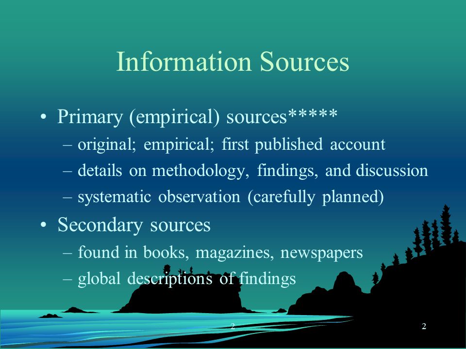 Sources of literature review in research
