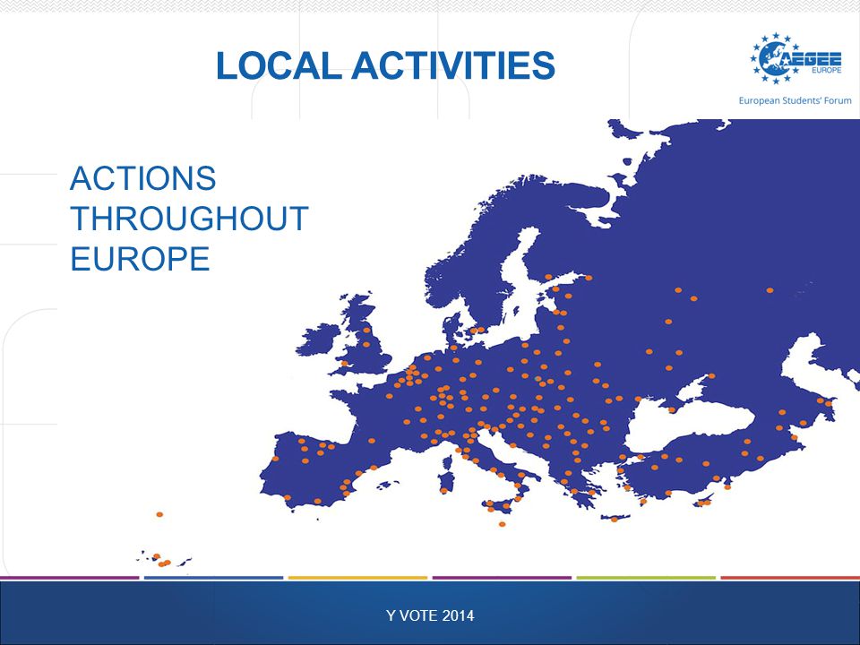 LOCAL ACTIVITIES Y VOTE 2014 ACTIONS THROUGHOUT EUROPE