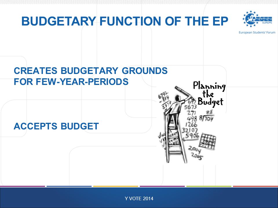 BUDGETARY FUNCTION OF THE EP Y VOTE 2014 CREATES BUDGETARY GROUNDS FOR FEW-YEAR-PERIODS ACCEPTS BUDGET