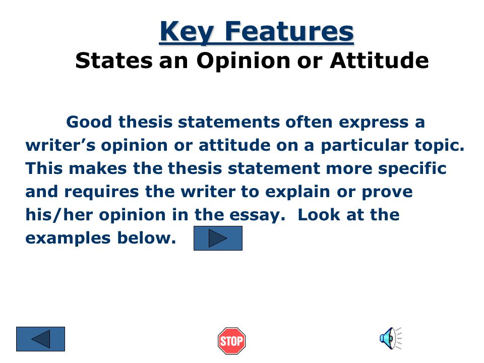 Thesis Statement Location