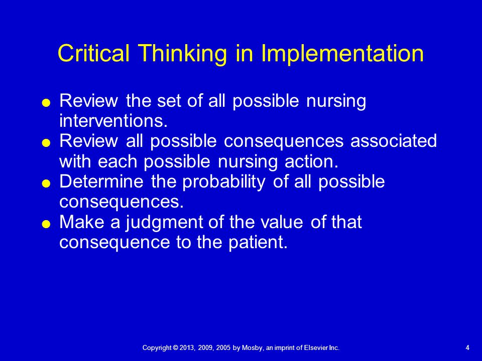 critical thinking in nursing leadership critical thinking in nursing leadership