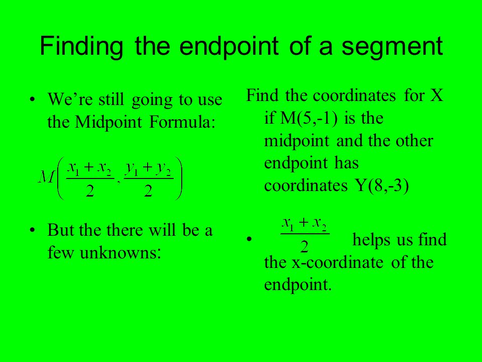 endpoint formula