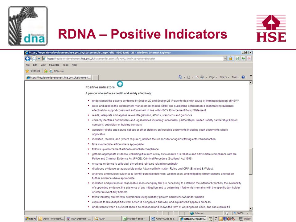 RDNA – Positive Indicators