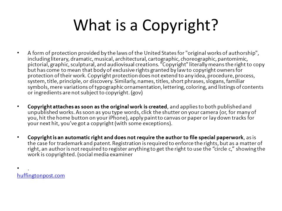 What is a Copyright.