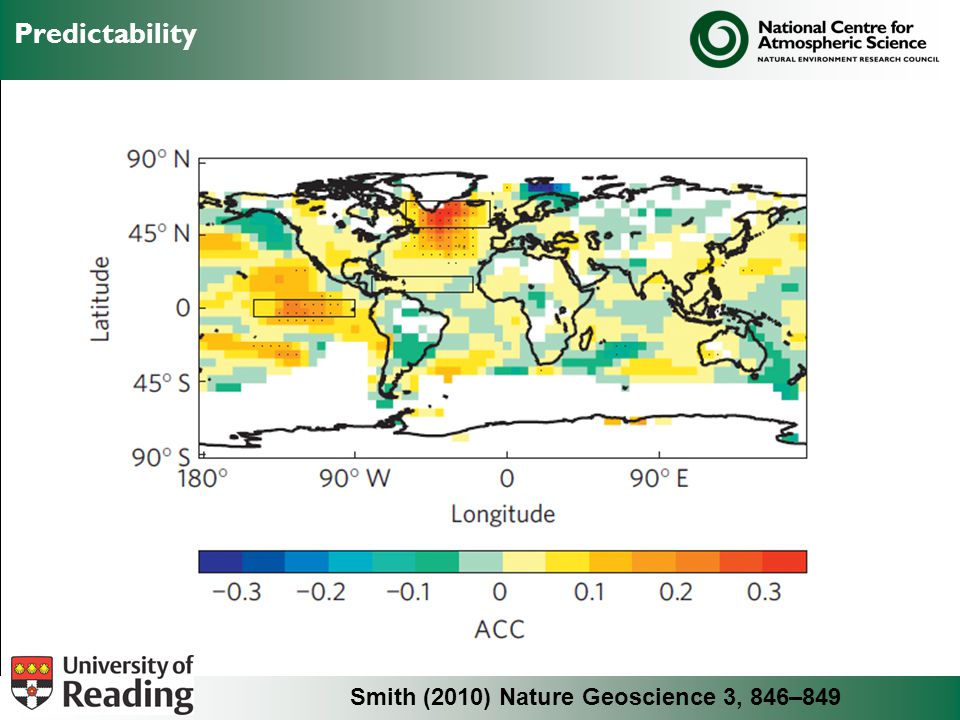 Predictability Smith (2010) Nature Geoscience 3, 846–849