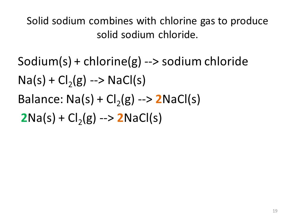 chemical equations reactions 1 learning objectives recognize sodium reacts with chlorine to form