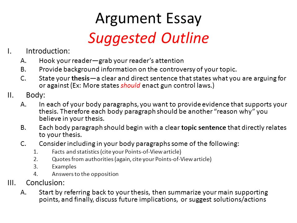 Example For Argumentative Essay