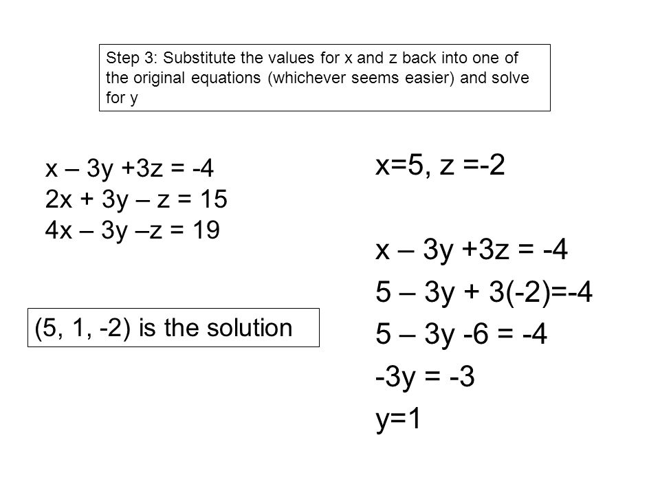 How To Solve A System Of Equations By Elimination Calculator Solving Systems Of Three Equations With Elimination Calculator