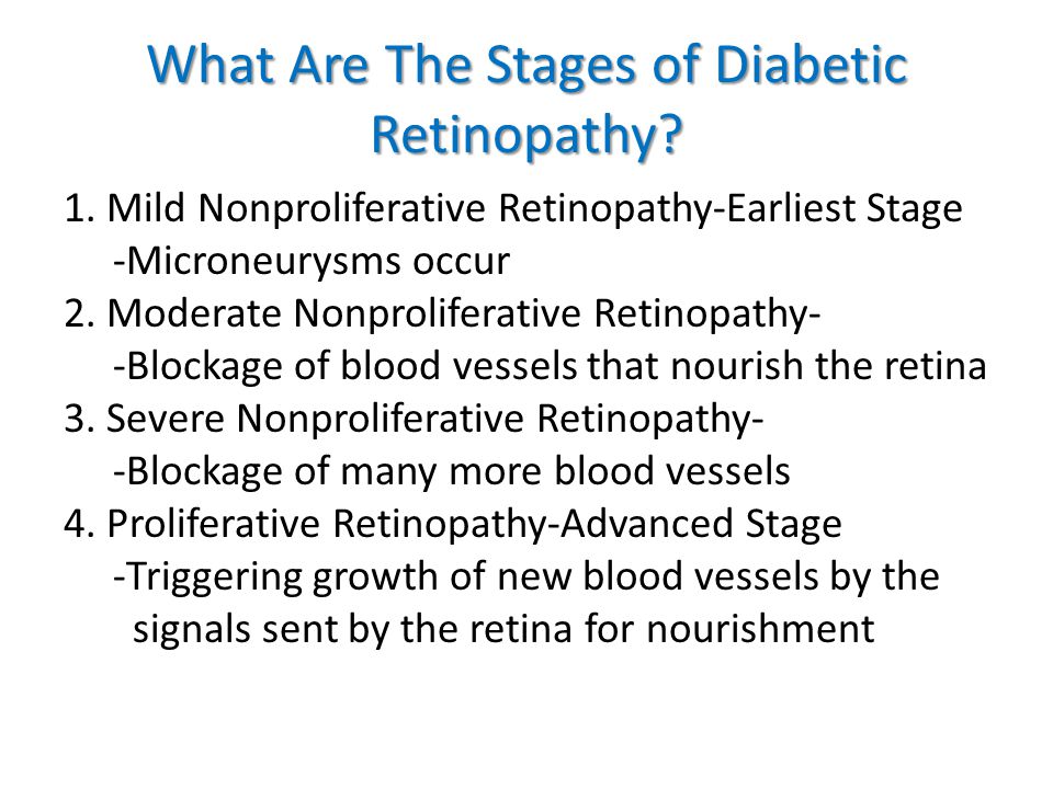What Are The Stages of Diabetic Retinopathy. 1.