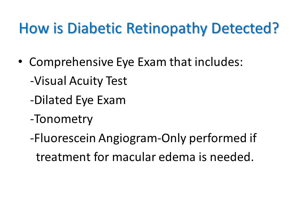 How is Diabetic Retinopathy Detected.