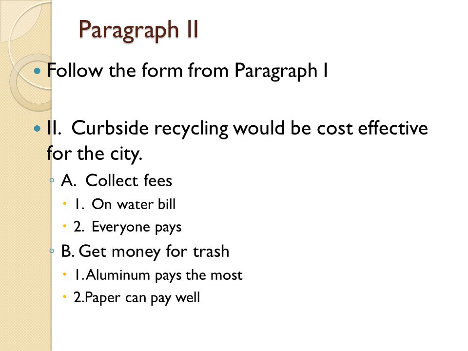 Thesis Statement On Recycling