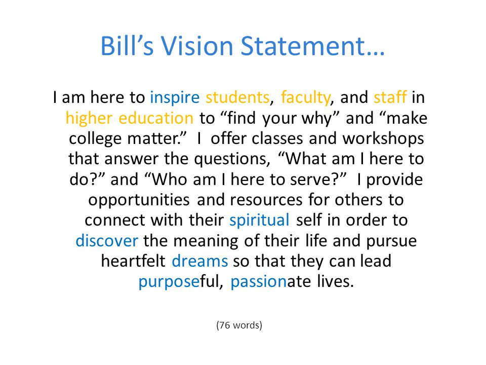 personal leadership vision statement examples Life mission statement kasare. Annafora. Co.