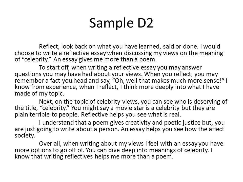 Define Reflective Essay