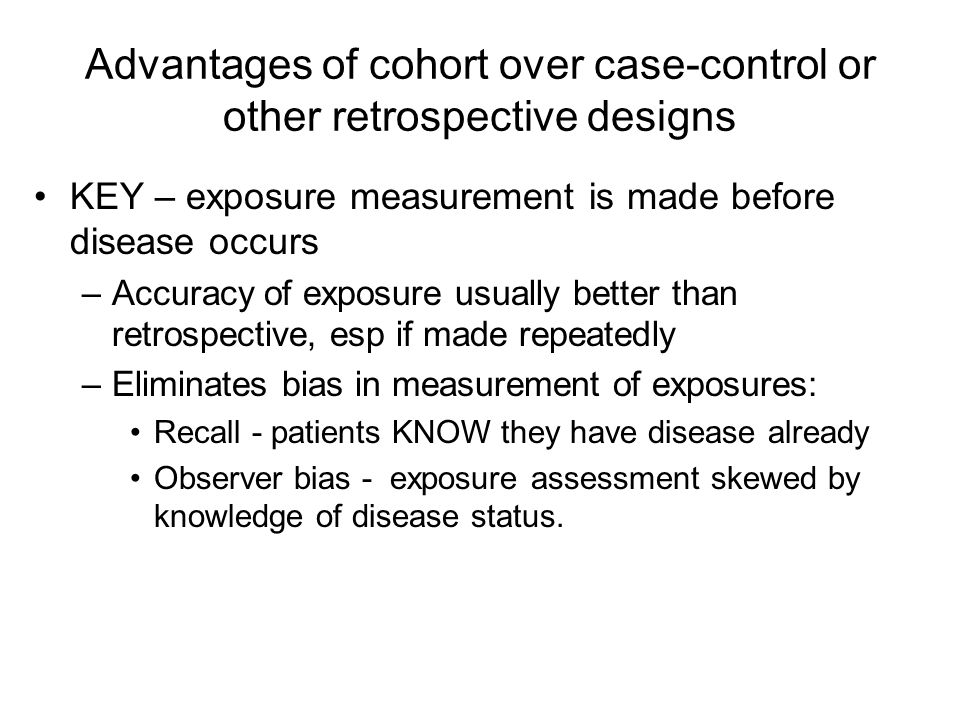 recall bias case control study Logically, if recall of past events is unreliable if reported by subjects in case-control studies, then recall bias is more likely to be greater if information on past exposures is collected from a proxy 18this contention is supported by the conclusions of many case-control studies about the unreliability of responses from proxy respondents. recall bias case control study Logically, if recall of past events is unreliable if reported by subjects in case-control studies, then recall bias is more likely to be greater if information on past exposures is collected from a proxy 18this contention is supported by the conclusions of many case-control studies about the unreliability of responses from proxy respondents.