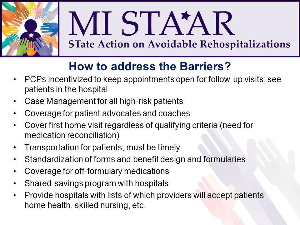 How to address the Barriers.
