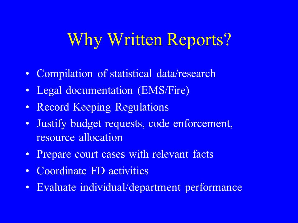 Writing good reports