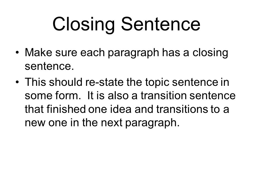 Topic Sentence Starters For Essays
