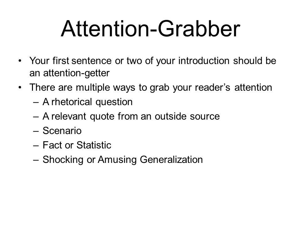 Types of attention getters