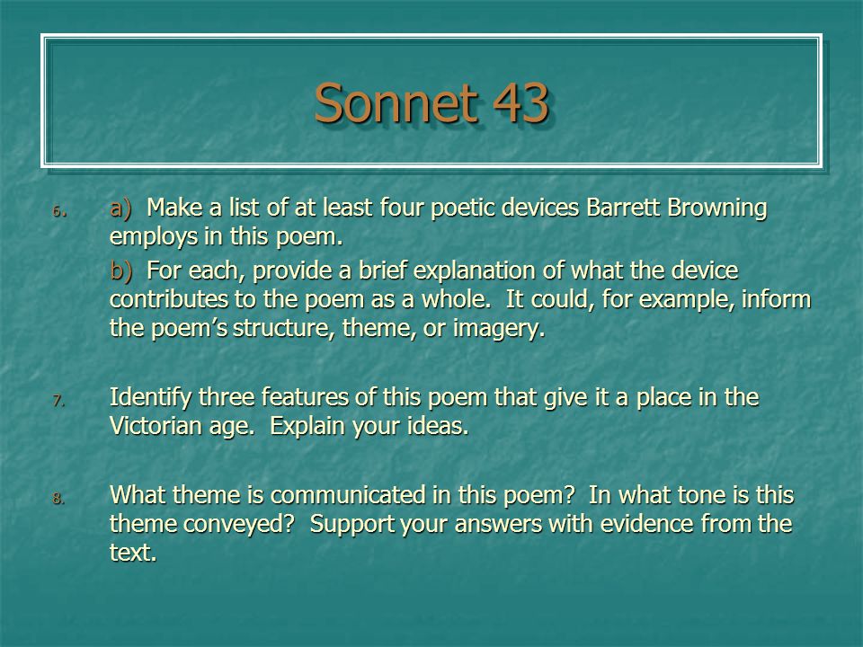 Sonnet 43 elizabeth barrett browning essay