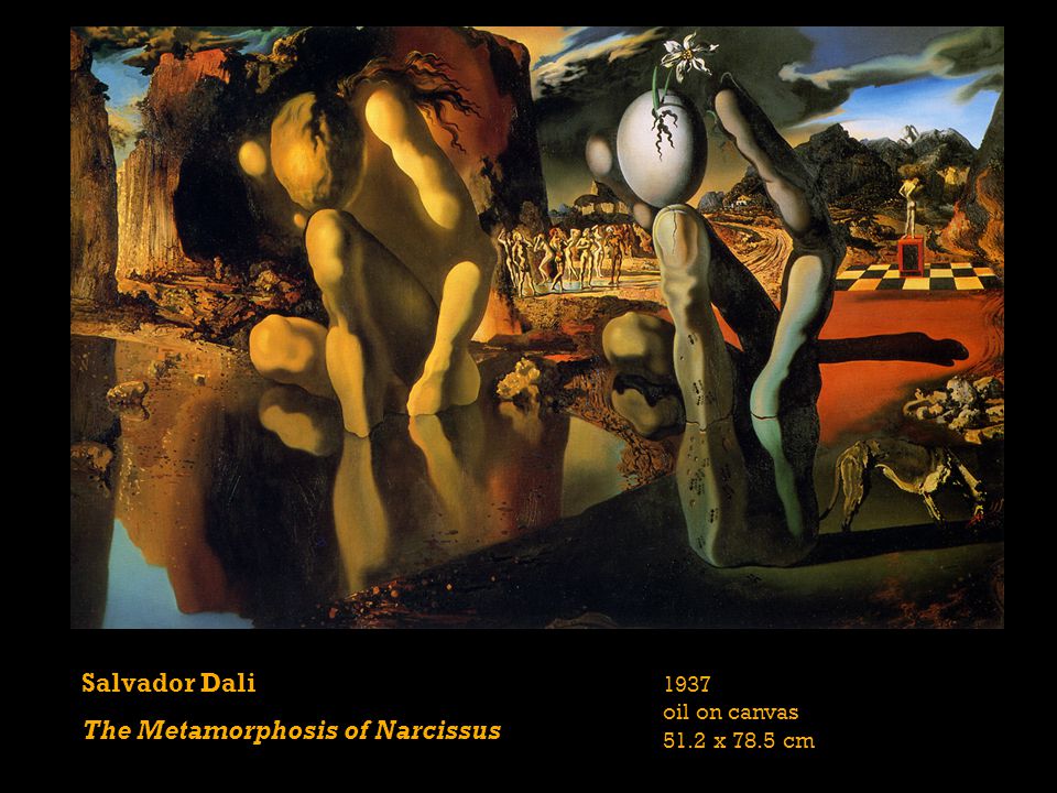 The Metamorphosis of Narcissus 1937 oil on canvas 51.2 x 78.5 cm
