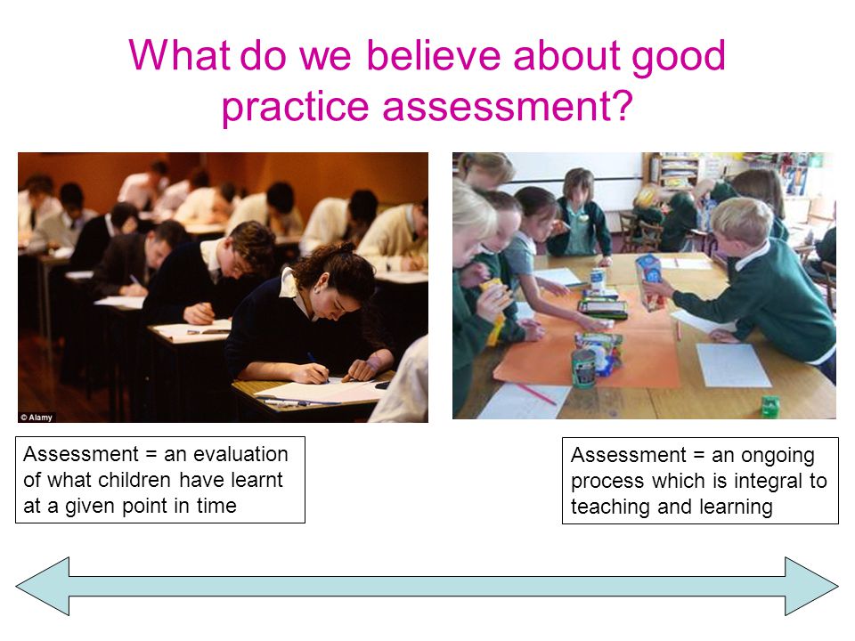 What do we believe about good practice assessment.