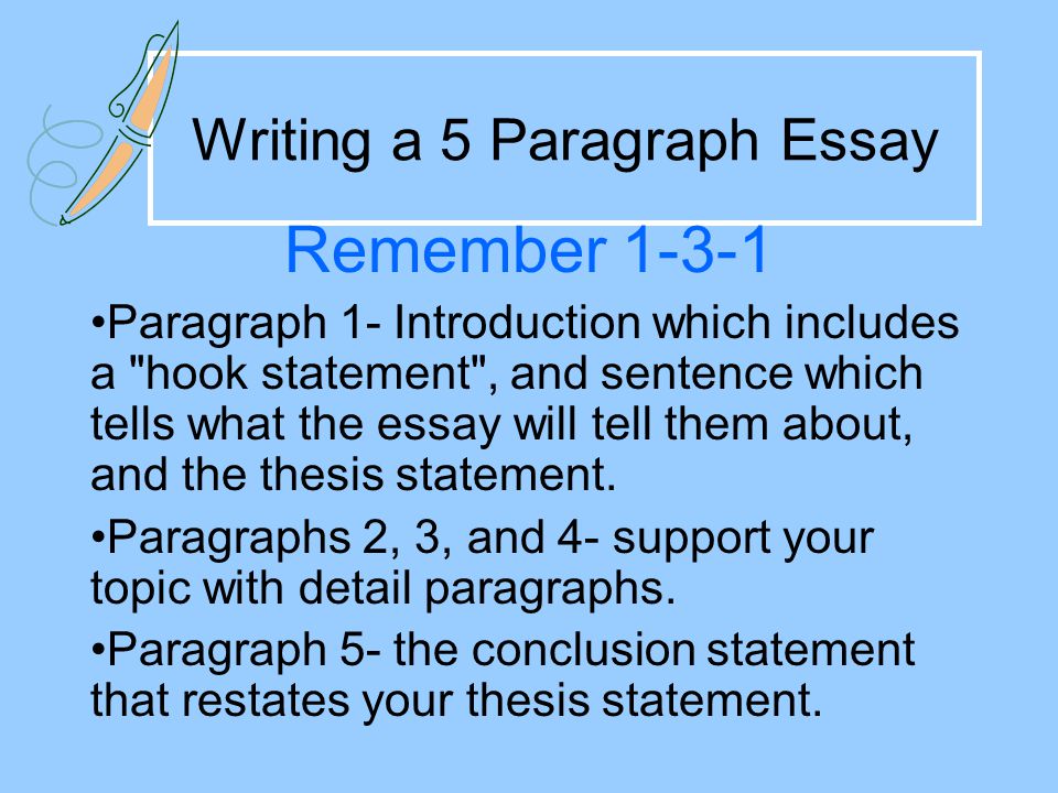 5 paragraph essay example