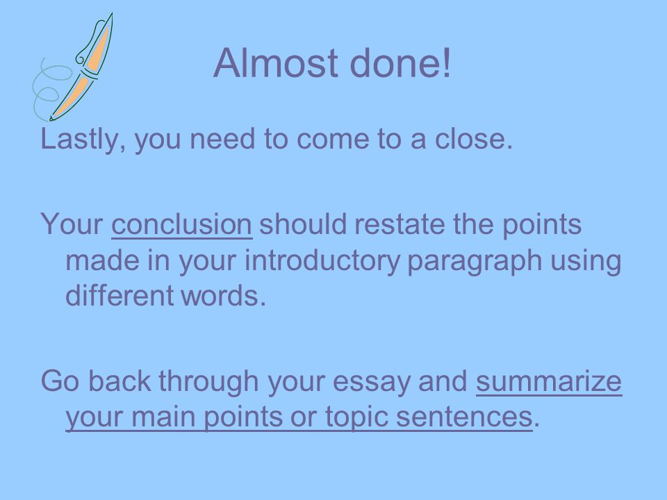 ordinarily you should restate the thesis ordinarily you should restate the thesis
