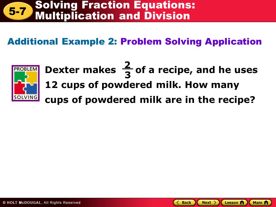 Multiplication And Division Problem Solving