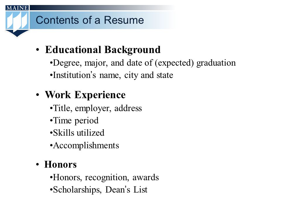 scholarships on resumes