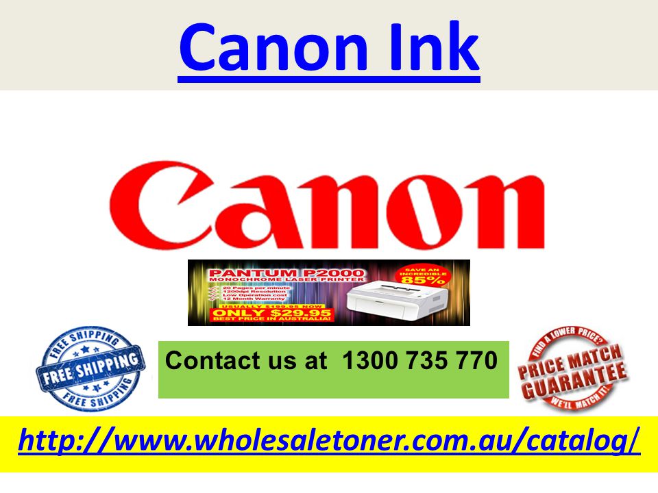Canon Ink   Contact us at