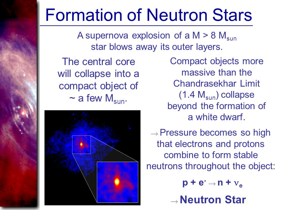 neutron stars and black holes chapter 14 formation of neutron stars a typical neutron star is more massive than our sun and about the size radius of