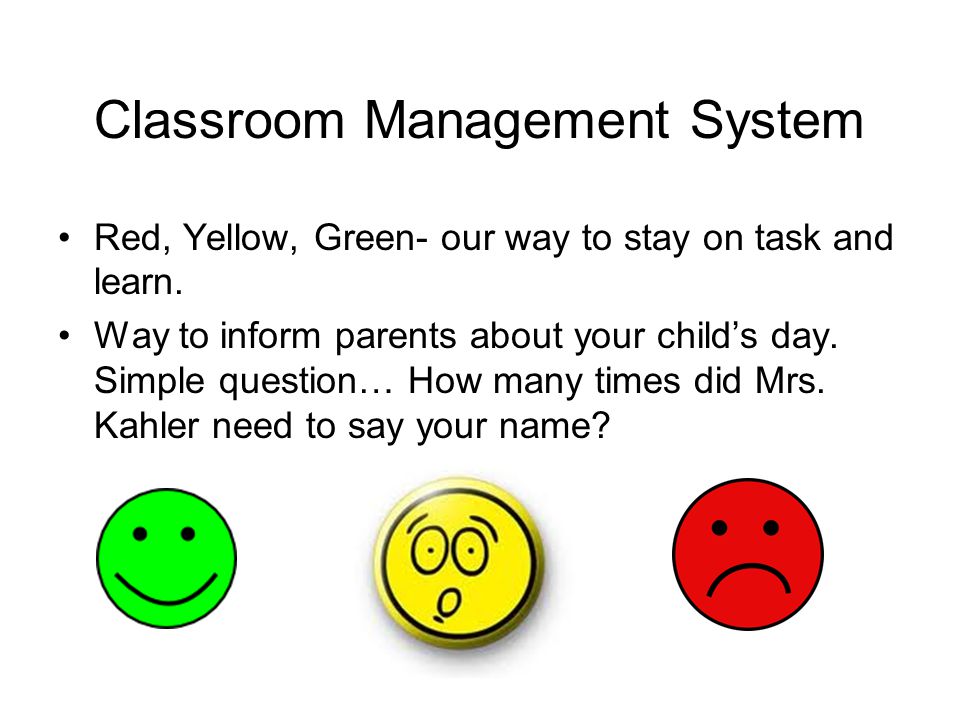 Classroom Management System Red, Yellow, Green- our way to stay on task and learn.