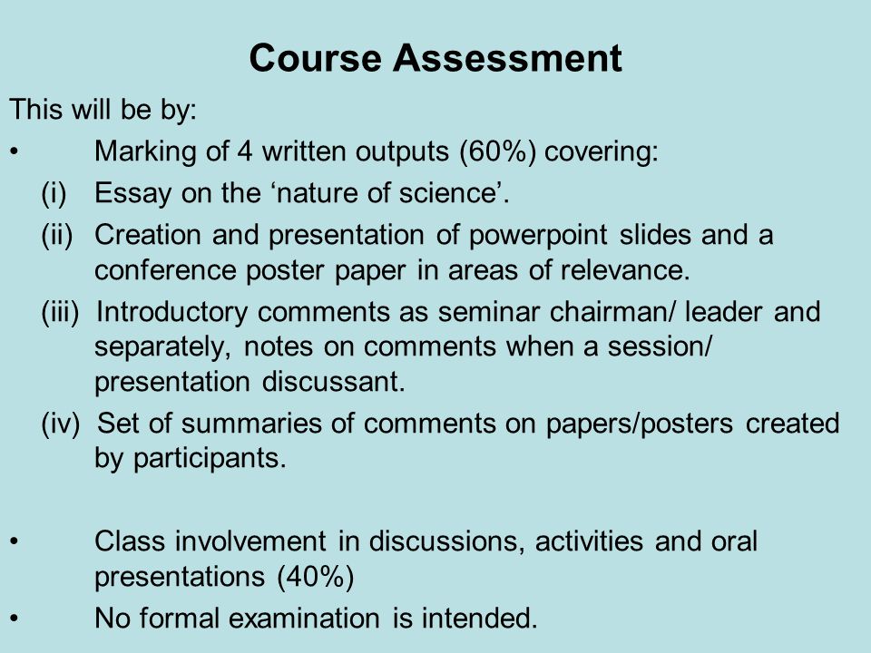 Scientific Essay Structure