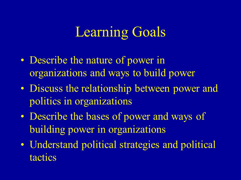 power in organizations power in organizations