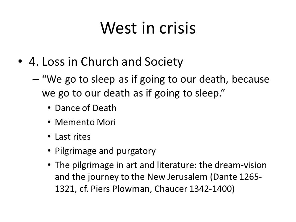 West in crisis 4.