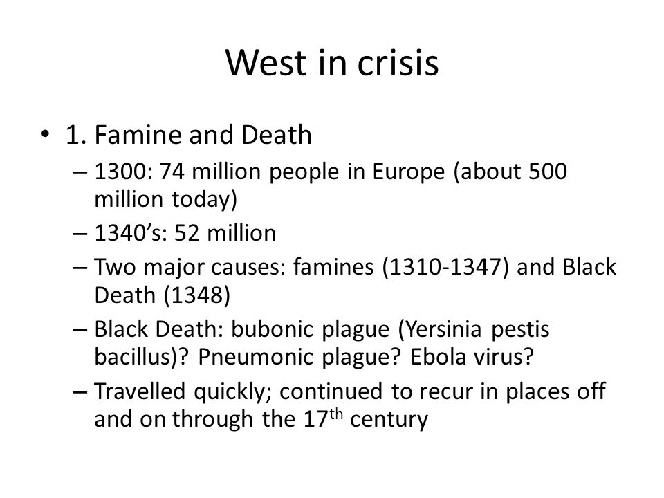 West in crisis 1.