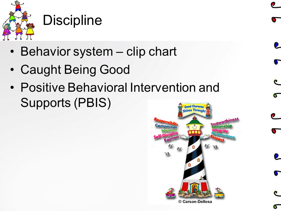 Discipline Behavior system – clip chart Caught Being Good Positive Behavioral Intervention and Supports (PBIS)