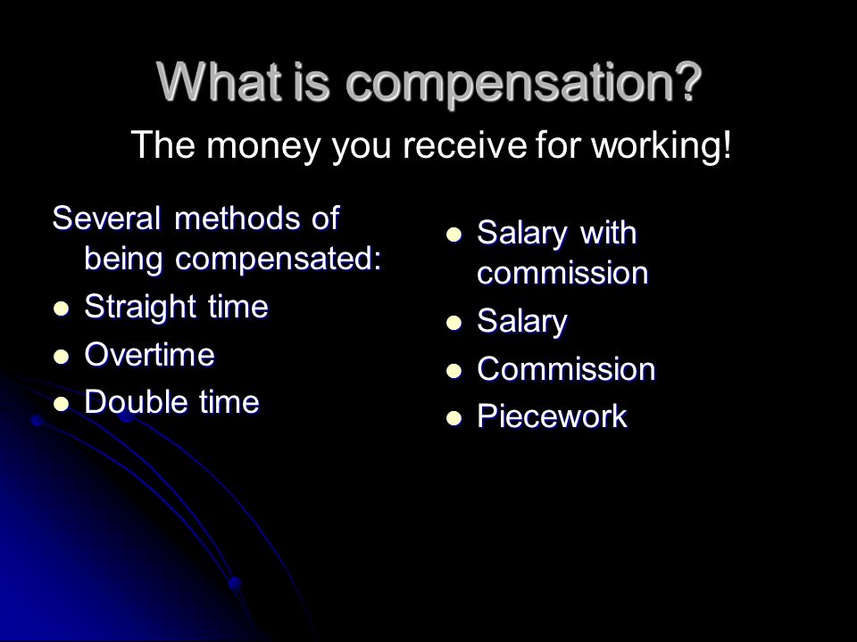 What is compensation.