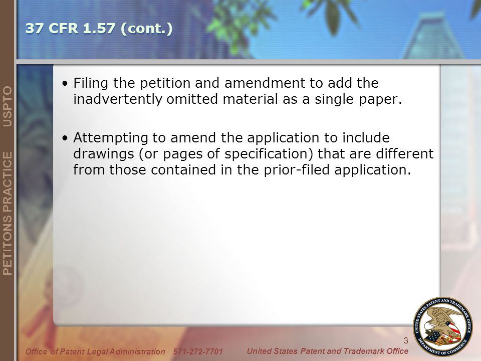 office of petitions