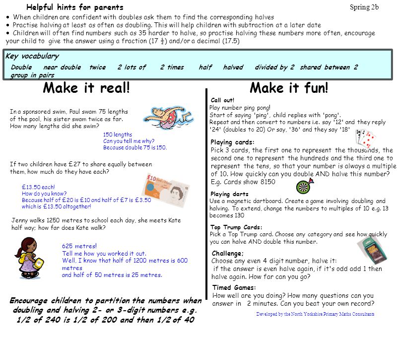 Helpful hints for parents Make it fun. Make it real.
