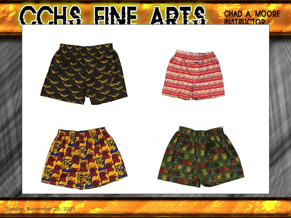 All the boxers Andy designed!