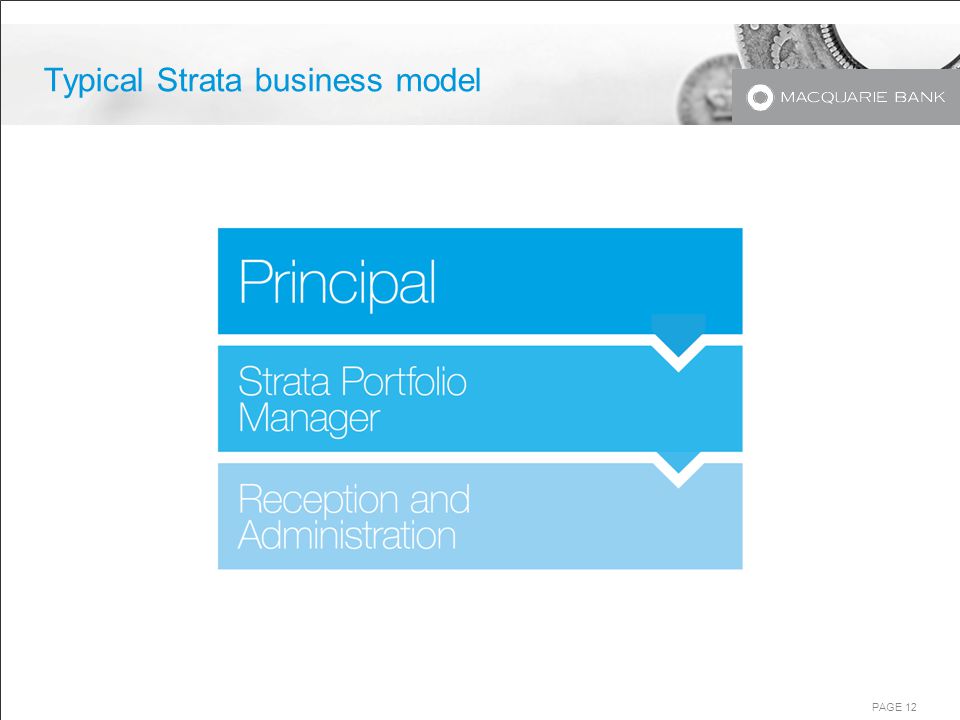 PAGE 12 Typical Strata business model